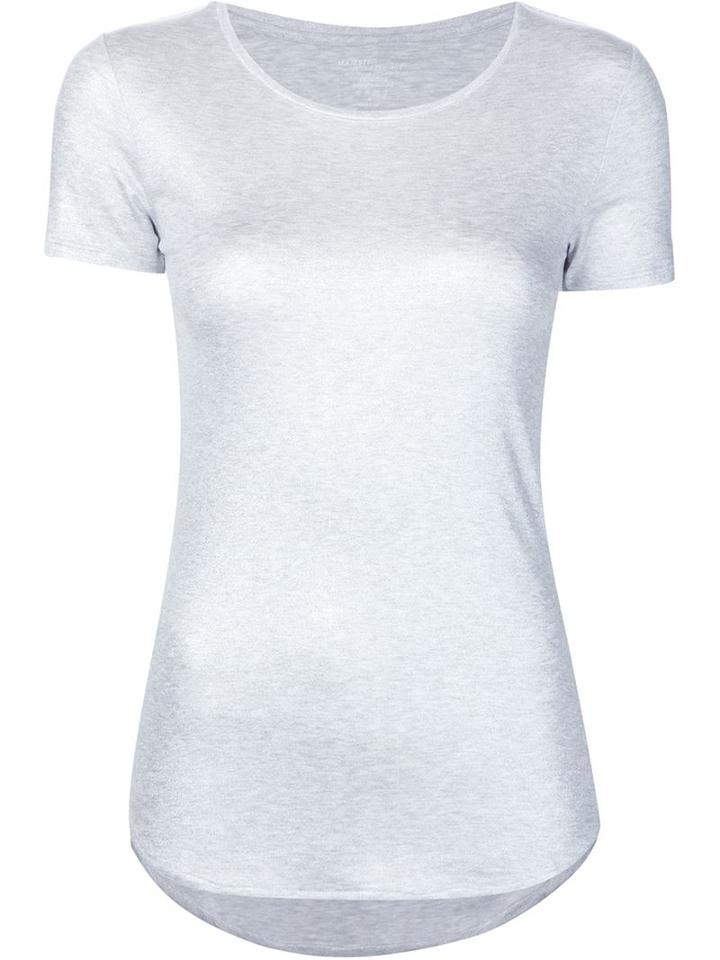 Majestic Filatures Scoop Neck T-shirt, Women's, Size: 1, Grey, Viscose/spandex/elastane