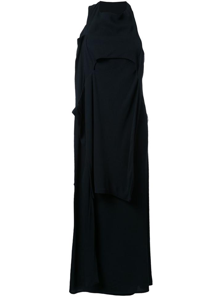 Eckhaus Latta Deconstructed Asymmetric Long Dress - Black