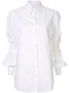 Mm6 Maison Margiela Ruffle Sleeve Shirt - White
