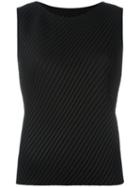 Issey Miyake - Pleated Tank - Women - Polyester - 2, Women's, Black, Polyester