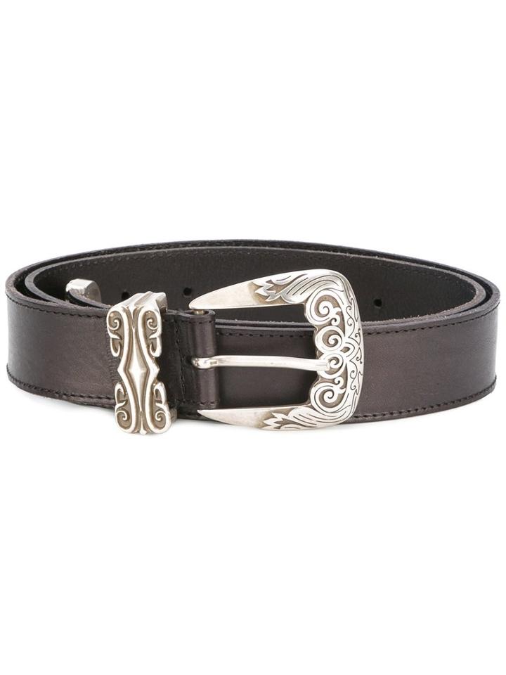 Alberta Ferretti - Buckle Belt - Women - Calf Leather - 110, Brown, Calf Leather