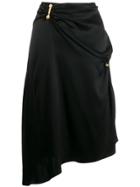 Versace Draped Asymmetric Skirt - Black