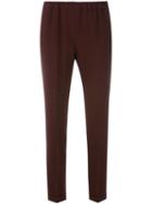 Alberto Biani Cropped Trousers, Women's, Size: 38, Red, Triacetate/viscose/polyester