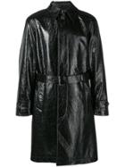 Alexander Mcqueen Straight Fit Trench Coat - Black