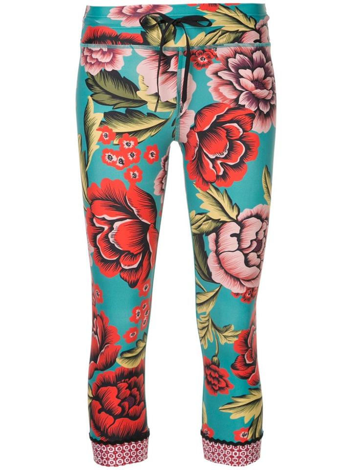 The Upside Floral Cropped Leggings - Green