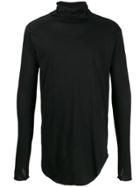 Army Of Me Asymmetric Oversized Roll Neck T-shirt - Black