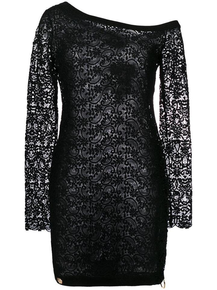 Philipp Plein - Asymmetric Dress - Women - Polyester - S, Black, Polyester