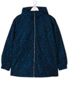 Stella Mccartney Kids Teen Printed Hooded Padded Coat - Blue