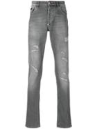 Philipp Plein Meiji Super Straight Cut Jeans - Grey
