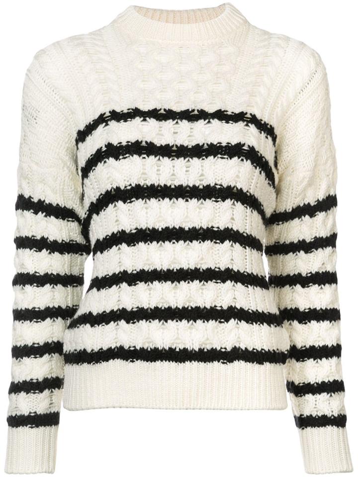 Loewe Striped Jumper - White