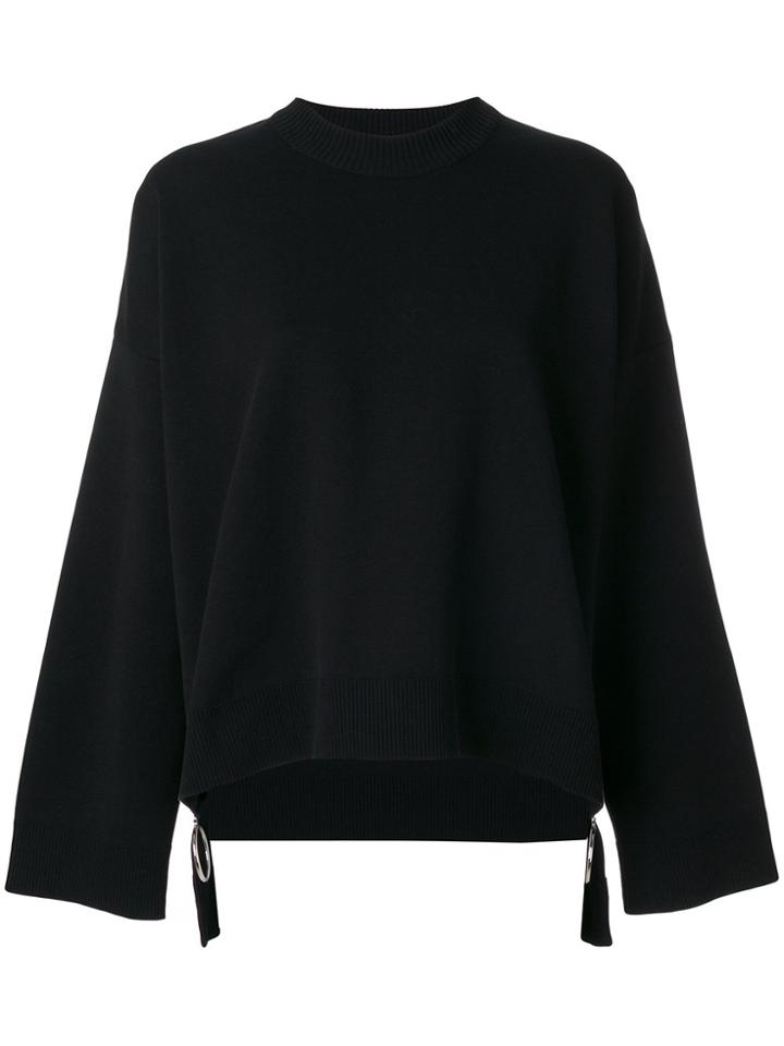 Paco Rabanne Oversized Zipped Sweater - Black