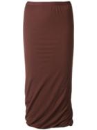Rick Owens Lilies Fitted Skirt - Brown