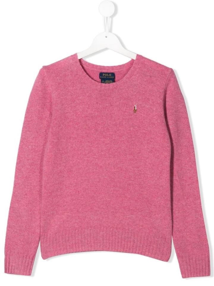 Polo Ralph Lauren Teen Knitted Logo Jumper - Pink