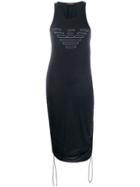 Emporio Armani Logo Bodycon Dress - Blue