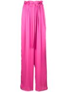 Maison Rabih Kayrouz High Paperbag Waist Trousers - Pink & Purple