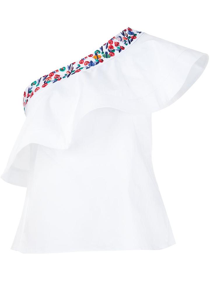 Saloni One Shoulder Embroidered Top