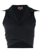 Romeo Gigli Vintage Criss-cross Cropped Top