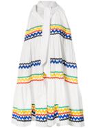 Lisa Marie Fernandez Tied Neck Flared Dress, Women's, Size: 2, White, Cotton