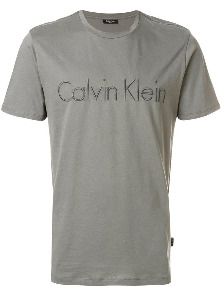 Calvin Klein Crew Neck Logo T-shirt - Grey