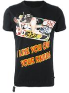 Philipp Plein 'on Your Knees' T-shirt, Men's, Size: Small, Black, Cotton