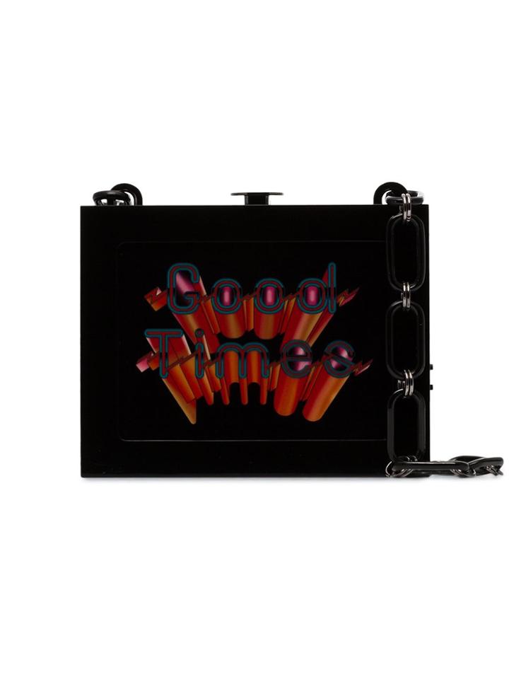 Rei Ne Black Good Times Light Up Plexi Clutch