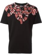 Marcelo Burlon County Of Milan Snake Print T-shirt, Men's, Size: L, Black, Cotton