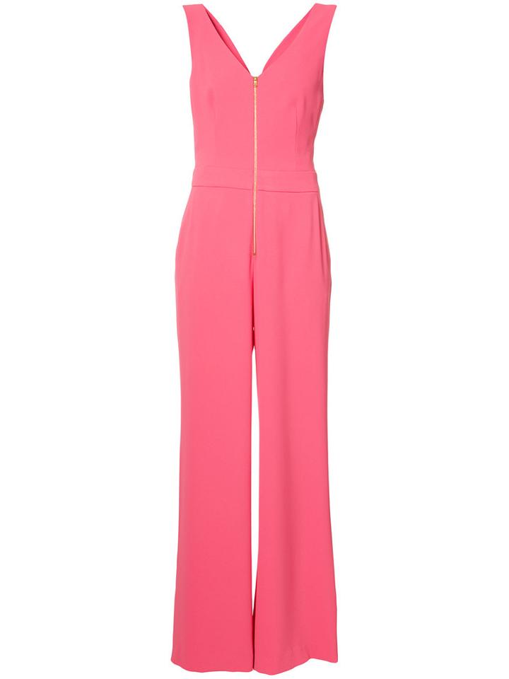 Twist Back Jumpsuit - Women - Polyester - 0, Pink/purple, Polyester, Trina Turk