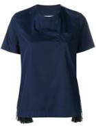 Sacai Side Zip T-shirt - Blue