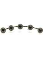 Gaydamak Oxidised Gold, Onyx And Diamond Four-finger Ring - Black
