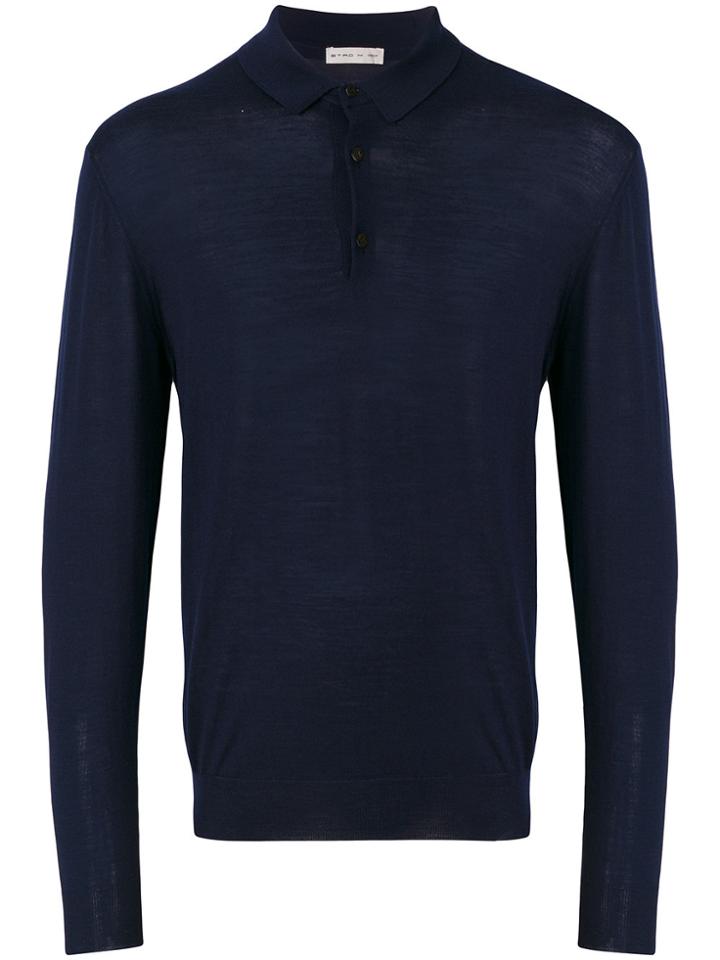 Etro Polo Neck Sweater - Blue