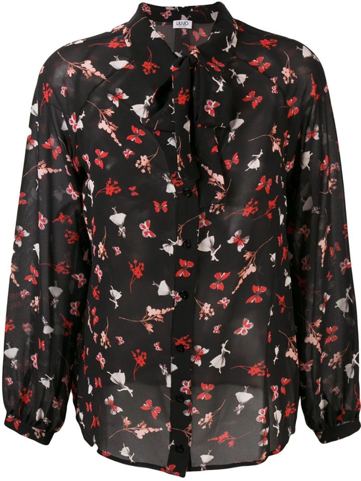Liu Jo Butterfly Print Shirt - Black