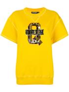 Dolce & Gabbana Sequinned Queen Appliqué T-shirt - Yellow & Orange