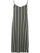 Guild Prime Striped Midi Slip Dress - Black