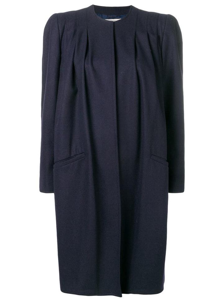 Valentino Pre-owned 1980's Structured Midi Coat - Blue