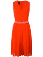 Akris Wrap Front Dress, Women's, Size: 34, Red, Mulberry Silk/viscose/spandex/elastane