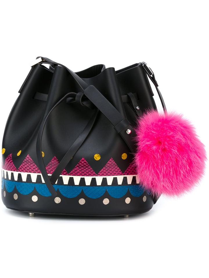 Les Petits Joueurs 'dalia' Bucket Cross Body Bag, Women's, Black