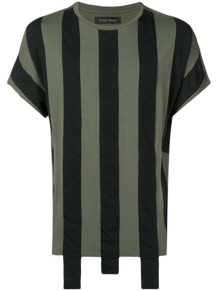 Christian Pellizzari Contrasting Tape T-shirt - Green