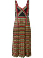 Marco De Vincenzo Striped Pinafore Dress