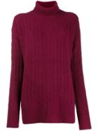 Polo Ralph Lauren Oversized Roll-neck Sweater - Red