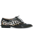 Toga Pulla Pointed Lace Up Loafers - Black
