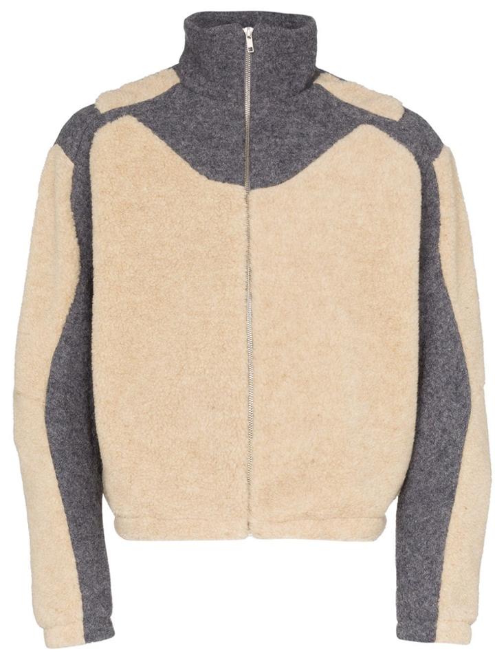 Gmbh Ercan Two-tone Fleece Jacket - Neutrals