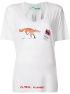 Off-white Relaxed T-shirt With Graphic Print
