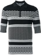 Neil Barrett Pattern Intarsia Polo Shirt
