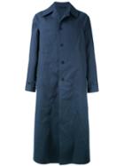 Jil Sander - Long Trench Coat - Men - Cotton/polyurethane - 48, Blue, Cotton/polyurethane