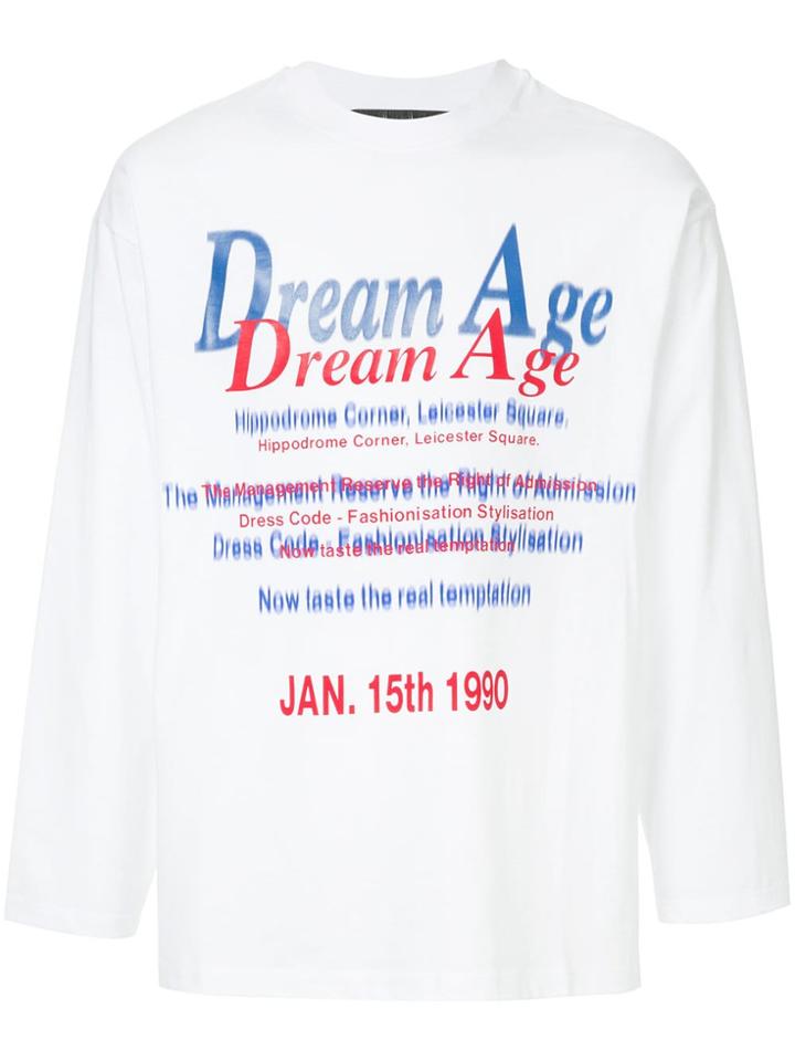 Martine Rose Text-print Long Sleeve T-shirt - White