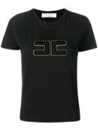 Elisabetta Franchi Embroidered Logo T-shirt - Black