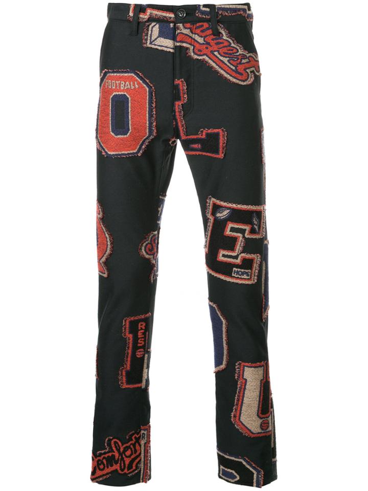 Doublet Patch Detail Trousers - Black
