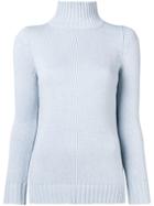 Aragona Ribbed Turtleneck Sweater - Blue