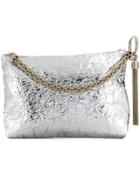 Jimmy Choo Callie Metallic Clutch - Silver