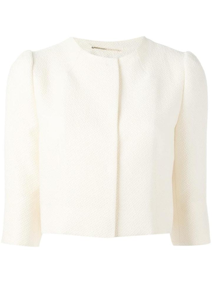 Max Mara Gelada Jacket, Women's, Size: 44, White, Cotton/polyester/acrylic/silk